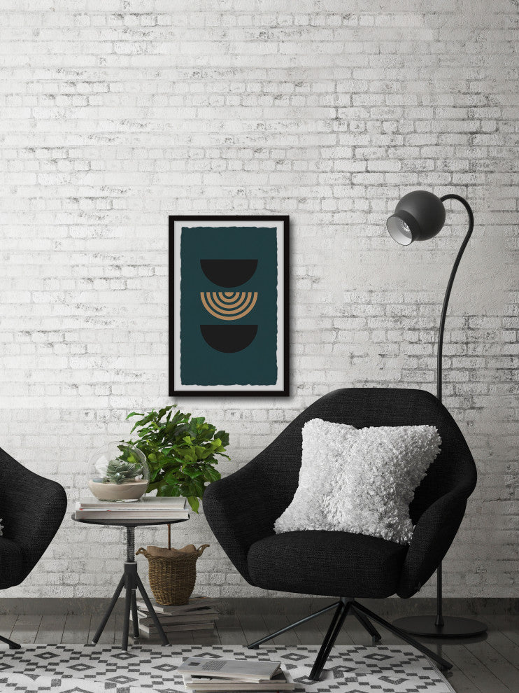 "Half-Circle Anomaly" Framed Painting Print, 20x30