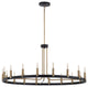 Clayton 42-inch 1-Tier 18-Light Chandelier