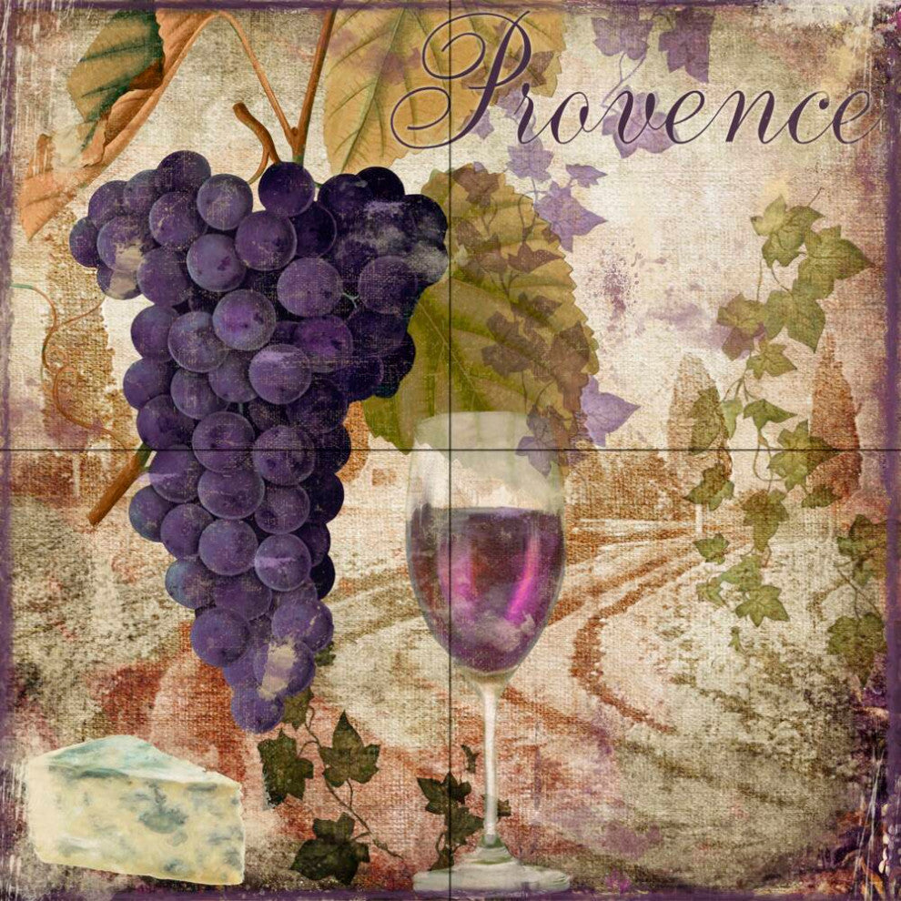 Tile Mural Kitchen Backsplash Wine Country III-CB by Color Bakery