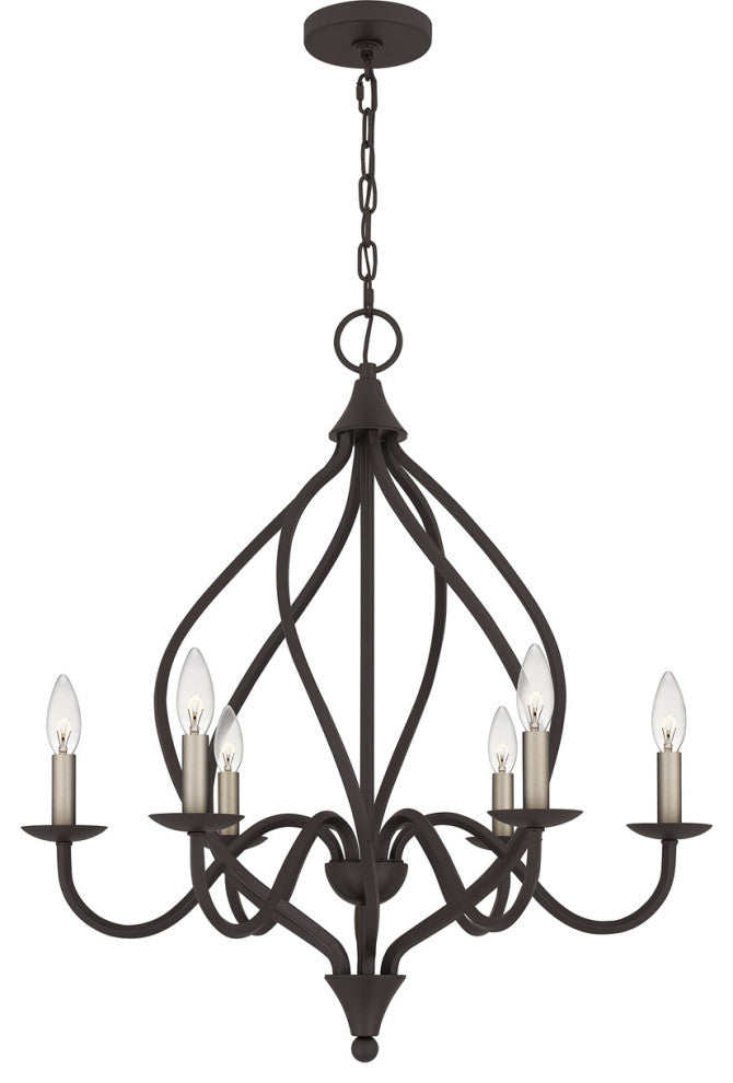 Quoizel DUP5025OZ 6-Light Chandelier, Dupont