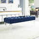 Navy Valet Performance Velvet Bench