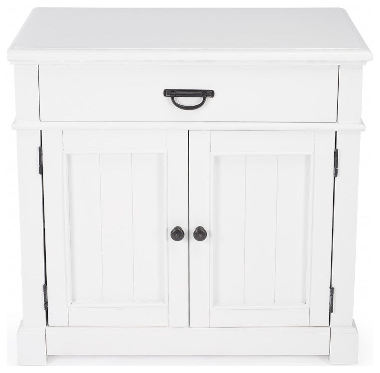 Alek White Solid Wood Chest With Storage