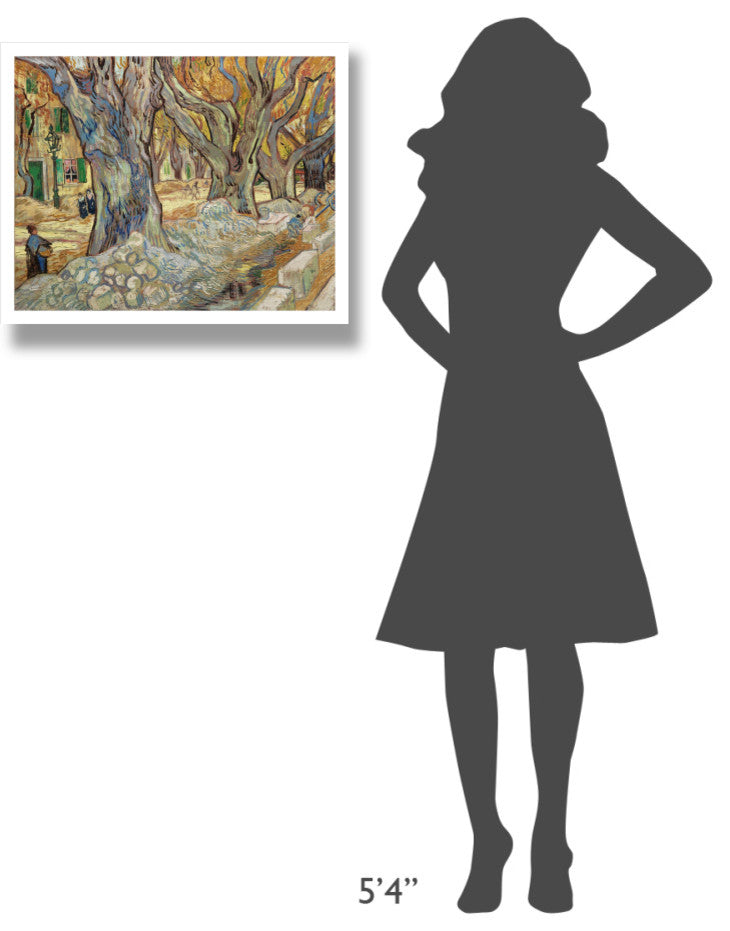 "Large Plane Trees, 1889" Digital Paper Print by Vincent van Gogh, 26"x22"