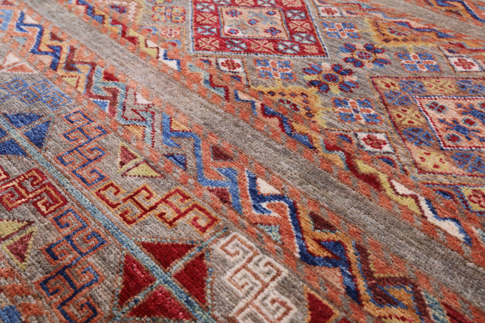 Super Kazak Khorjin Hand-Knotted Rug 9' 0" X 11' 10" Q7729