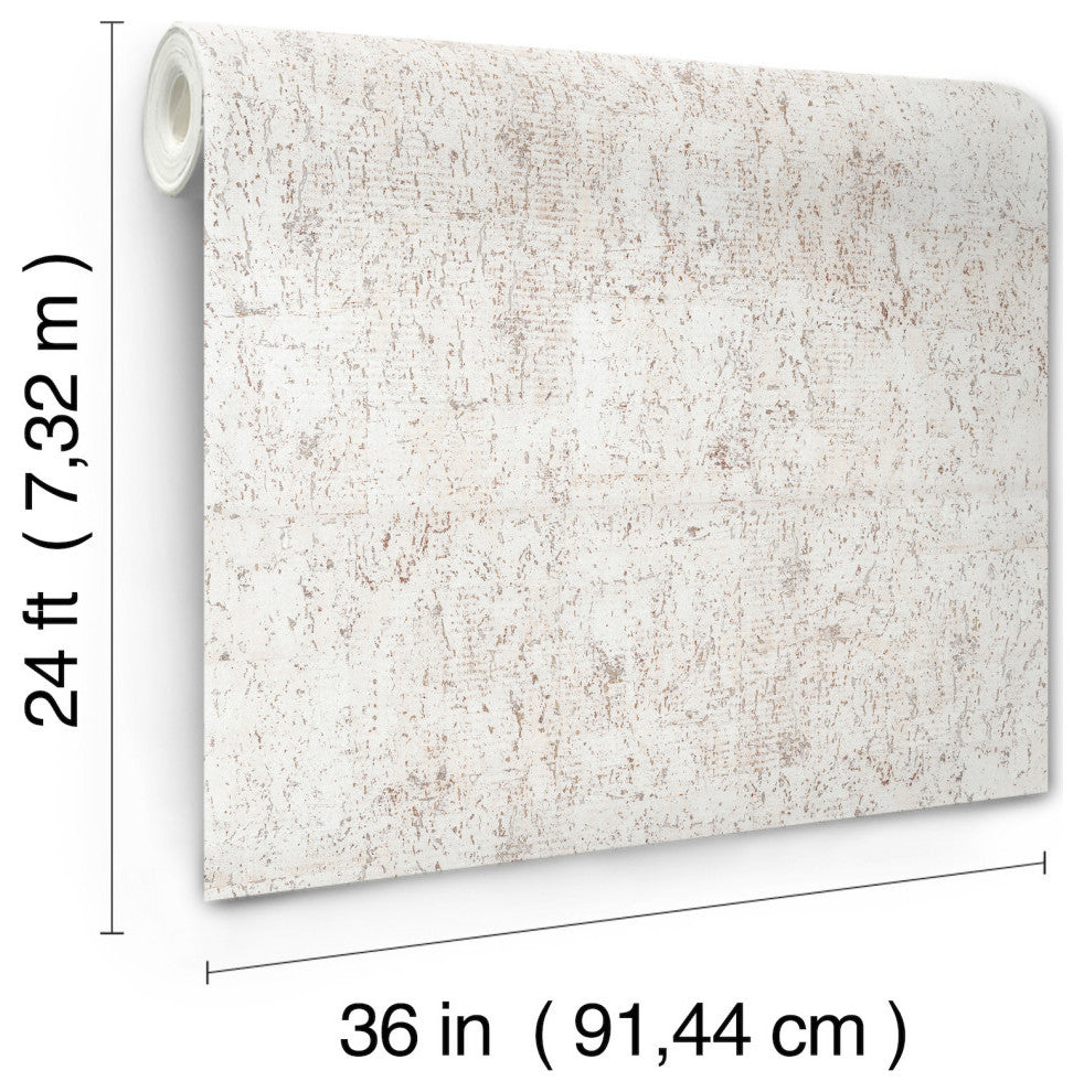 White and Silver Cork Wallpaper