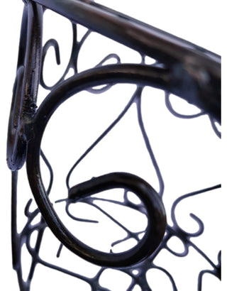 Wrought Iron Round Scroll Standing Floor Planter 30" Classic Vintage Style