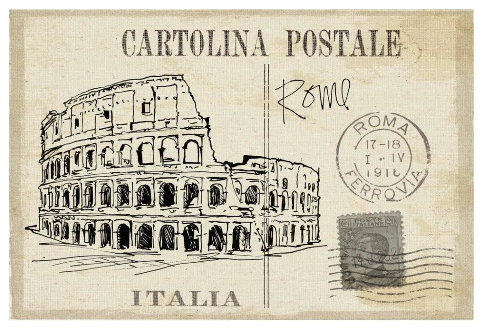 "Postcard Sketches III v2" Digital Paper Print by Anne Tavoletti, 50"x34"