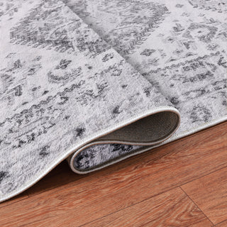 Low-Pile Beck Gray/Ivory Rug, Gray, 7'9"x10'
