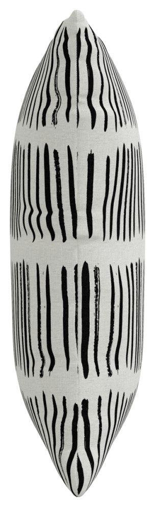 20" Outdoor Pillow Polyester Insert, Dash Black White