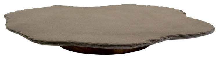 Black Lime with Rustic Edge Lazy Susan