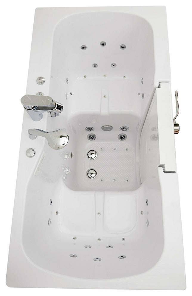 Ella Tub4Two 32"x60" Hydro+Air Massage+Foot Massage Acrylic Two Seat Walk, Tub