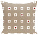 Hip To Be Square Geometric Print Outdoor Pillow, Flax, 20"x20"