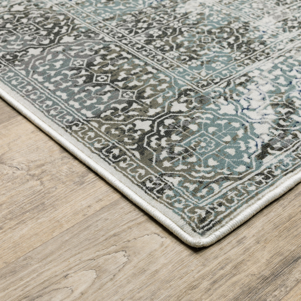 Galion Oriental Secrets Grey/Multi Indoor Area Rug, 6'7"x9'6"