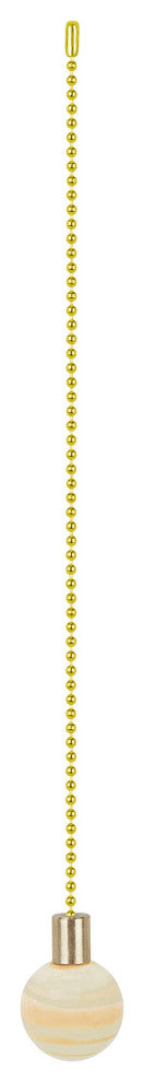 Aspen Creative 20510-X, 12" Glass Knob with Pull Chain, Tangerine, Set of 1