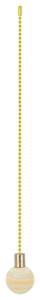 Aspen Creative 20510-X, 12" Glass Knob with Pull Chain, Tangerine, Set of 1