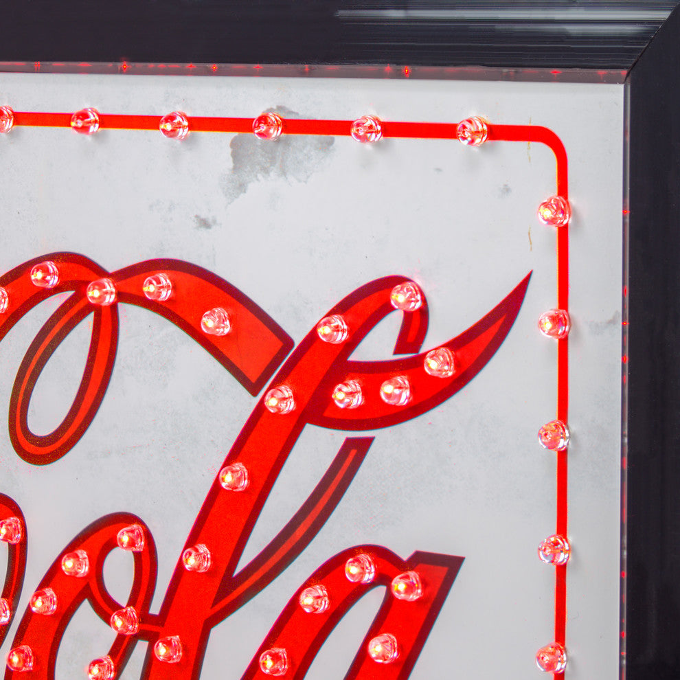 Coca Cola Framed Light Up LED Sign