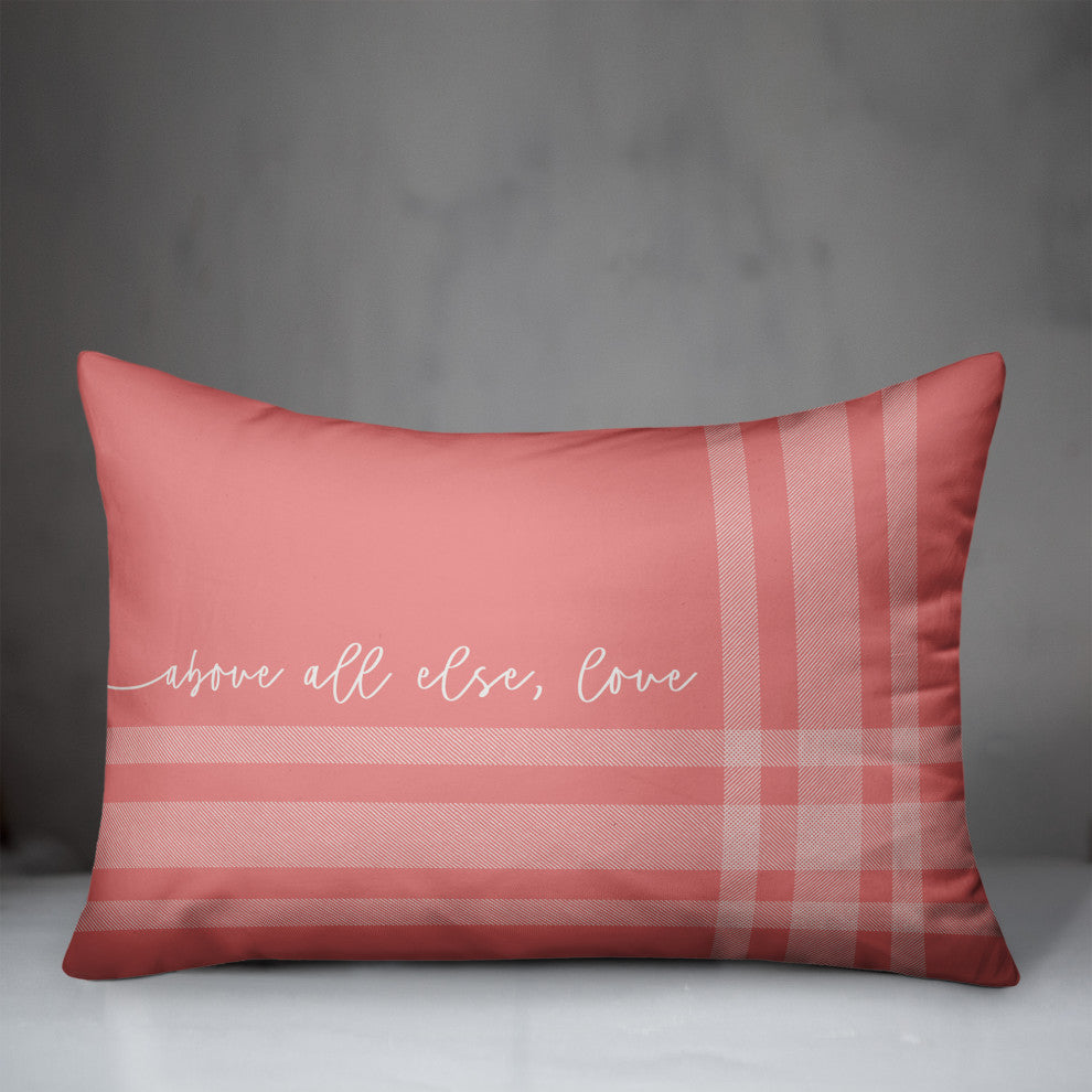 Above All Else Love 14x20 Spun Poly Pillow