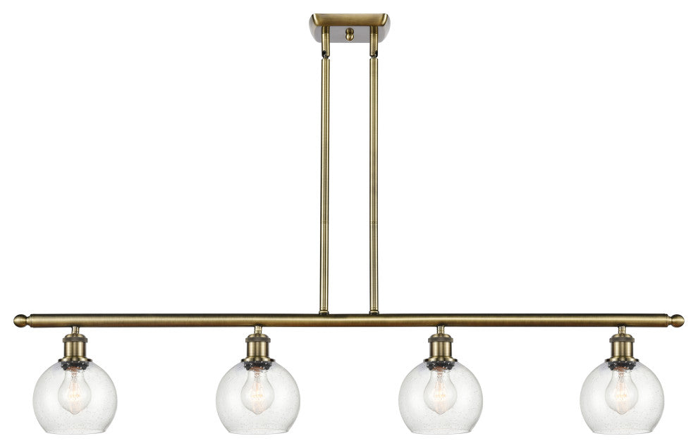Innovations 516-4I-AB-G124-6-LED 4 Light Island Light, Antique Brass