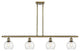 Innovations 516-4I-AB-G124-6-LED 4 Light Island Light, Antique Brass