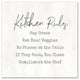 Kitchen Rules 16x16 Canvas Wall Art
