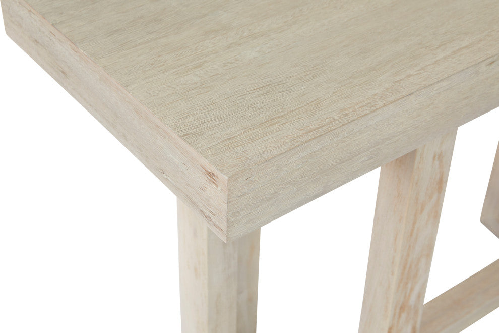 White Wash Trestle Console Table