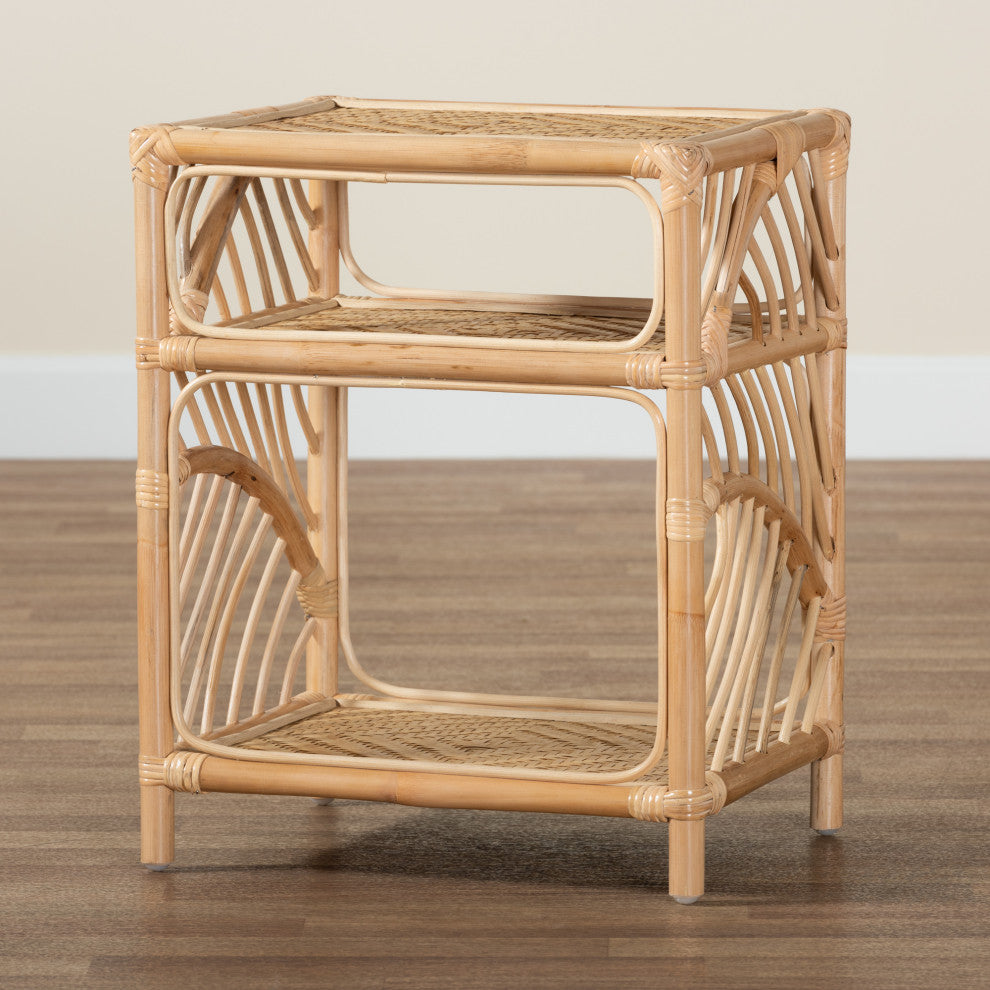 Jolie Natural Brown Rattan Nightstand
