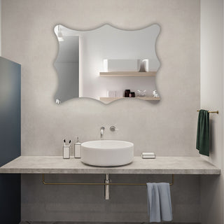 Reflection 32" Verical/Horizontal Hanging Rectangle Shaped Frameless Wall Mirror