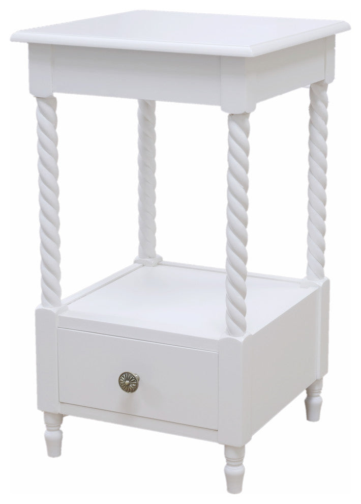 Night Stand/End Table, White
