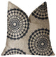 Cascade Gold, Green and Beige Luxury Throw Pillow, 16"x16"