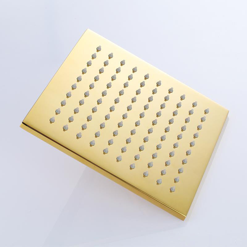 Florence Gold Plated Wall Mount LED Rainfall Shower Set, 8"
