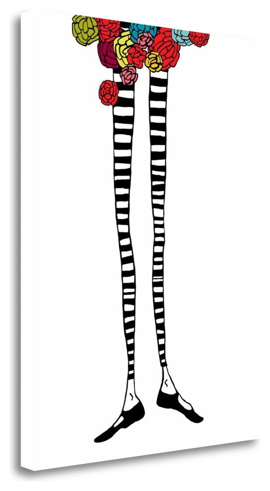 "Skinny Legs 2" By Jan Weiss, Giclee Print on Gallery Wrap Canvas, Ready to Hang