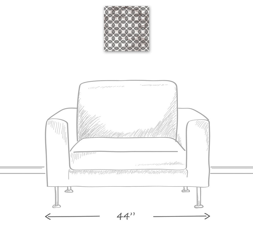 Distressed Clover Pattern 12x12 Canvas Wall Art