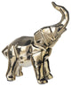 Ceramic Elephant Figurine Chrome Gold Finish