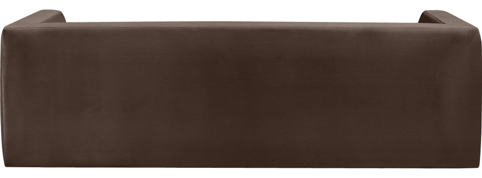 Henson Velvet Upholstered Sofa, Brown