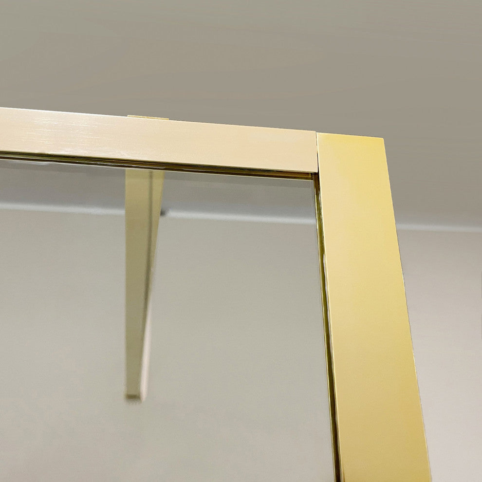 34 in. W x 74 in. H Framed Fixed Glass Panel Shower Door