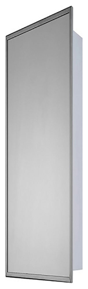 Deluxe Series Medicine Cabinet, 12"x36", Stainless Steel Frame, Surface Mount