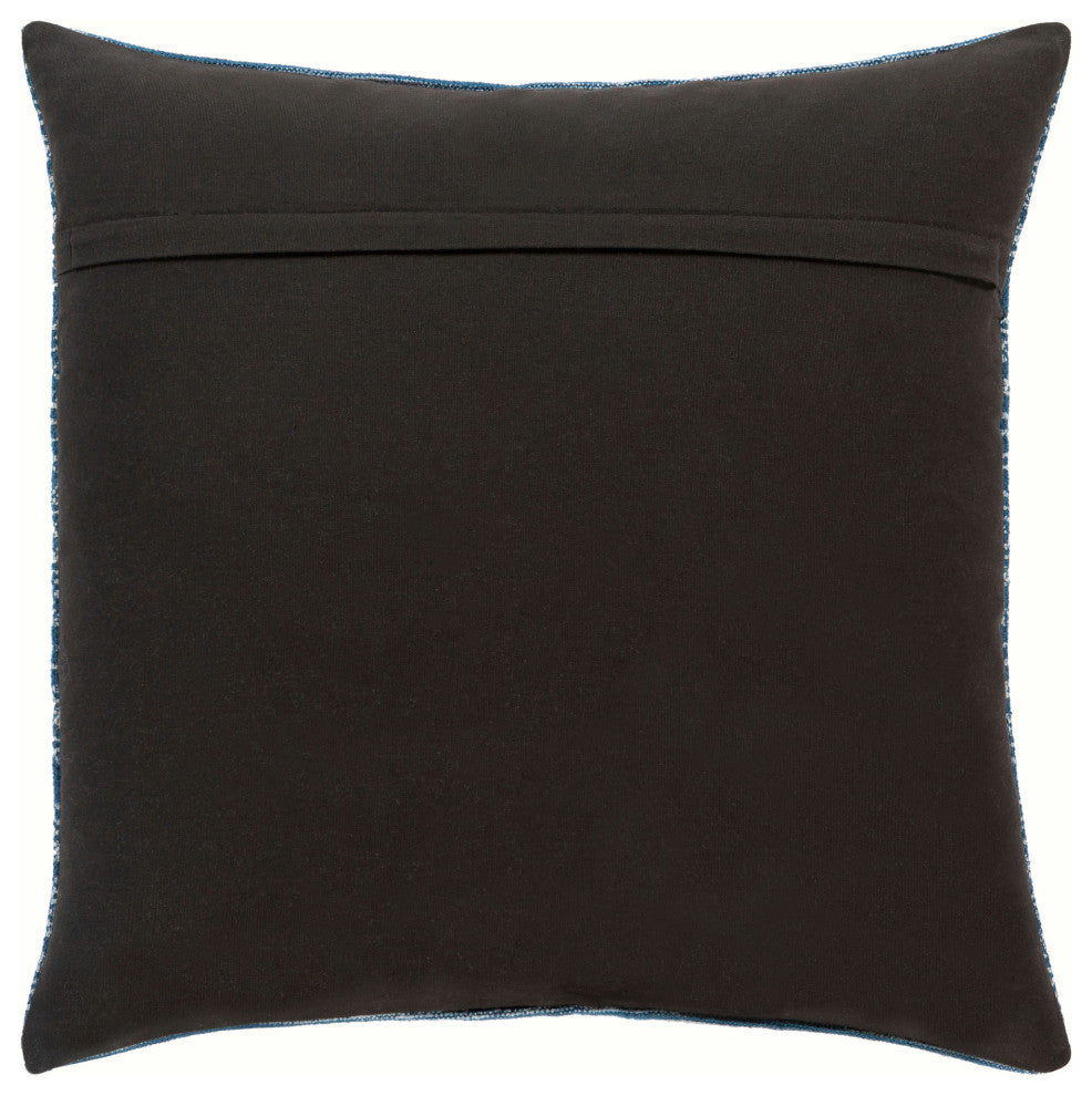Surya Zendaya Pillow Shell With Down Insert 18"H X 18"W Black