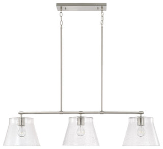 Capital Lighting 846931 Baker 3 Light 45"W Linear Chandelier - Brushed Nickel