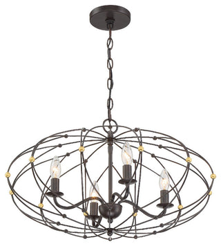 Zucca 4 Light English Bronze Chandelier