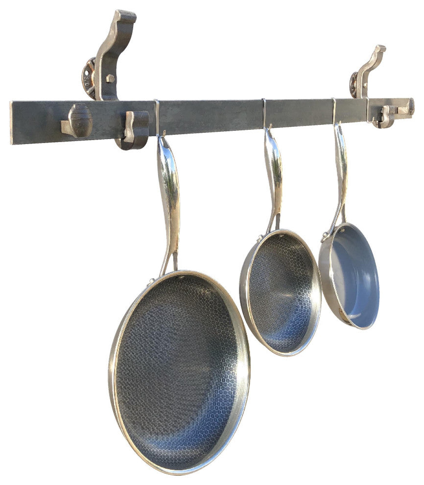 Rail Anchor Pot and Pan Rack, Wall Mounted