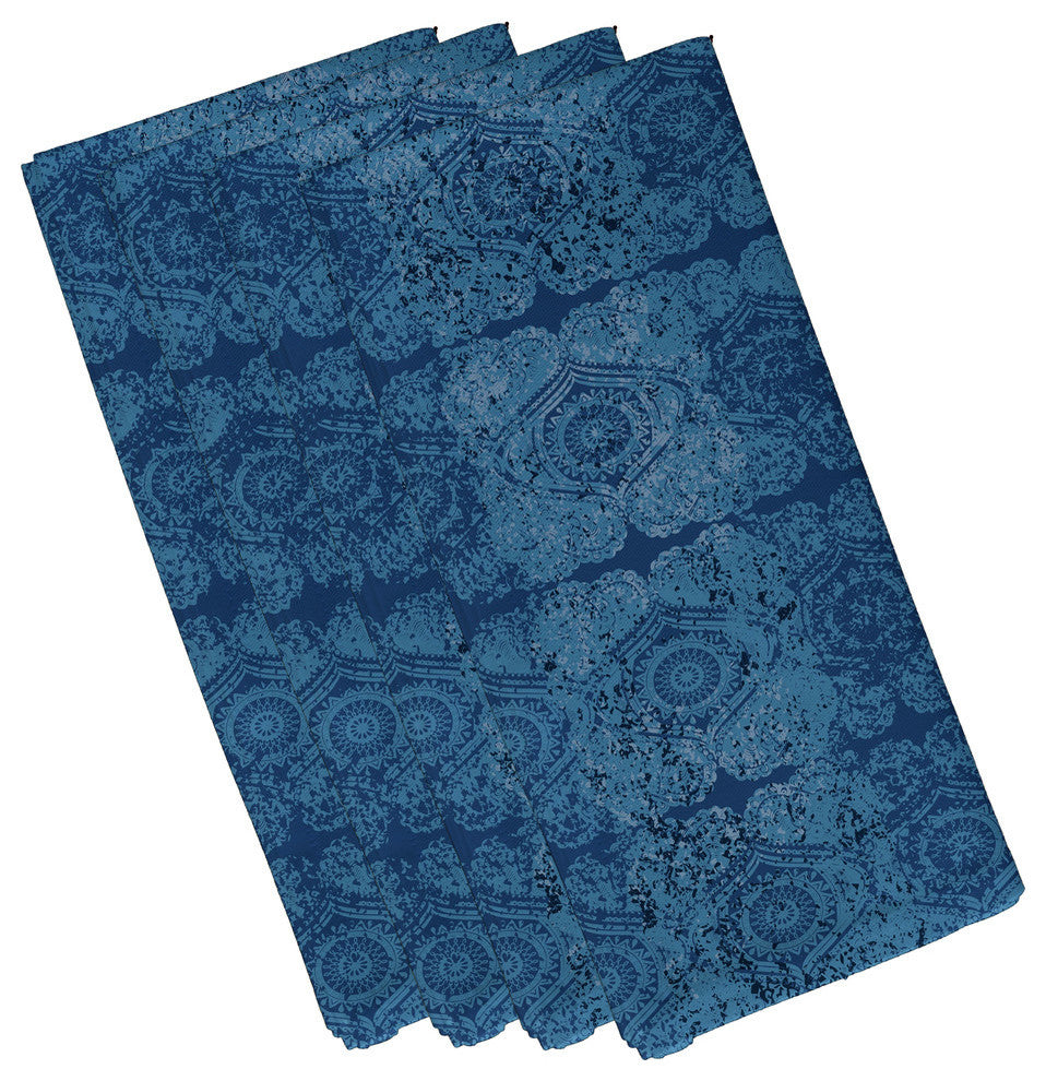 Patina, Print Napkin, Set of 4, Blue