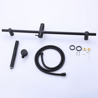 Wall Mounted Handheld Shower with Slide Bar-Less Rough-in Valve