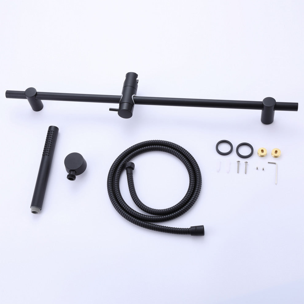 Wall Mounted Handheld Shower with Slide Bar-Less Rough-in Valve