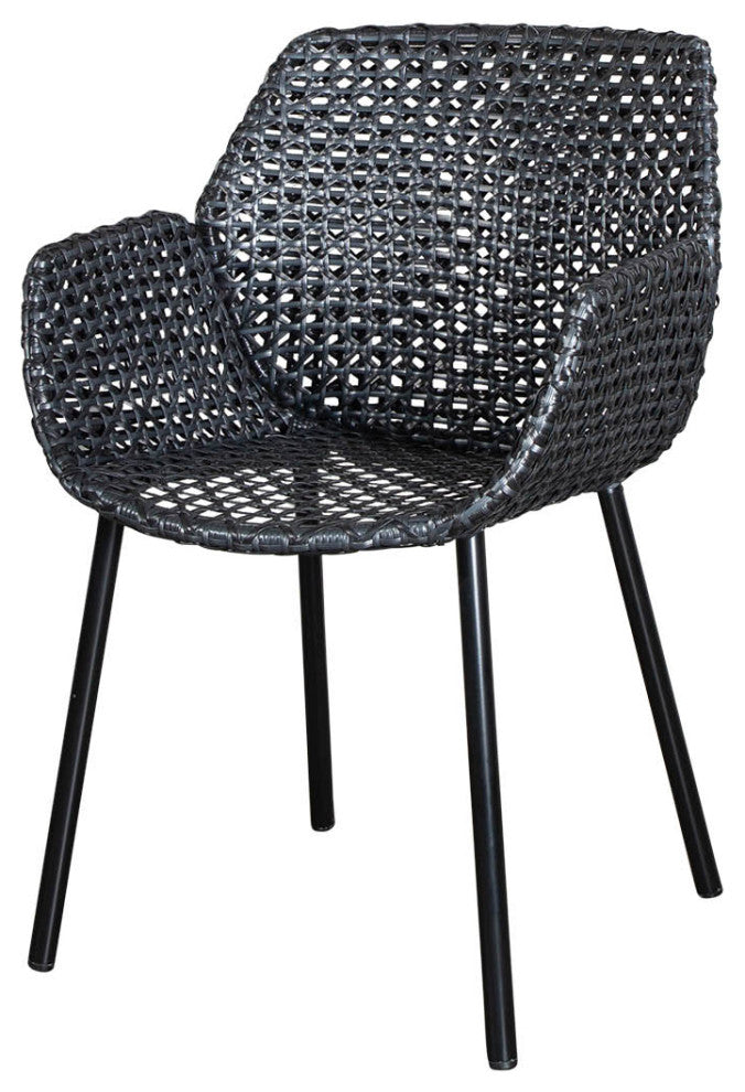 Cane-line Vibe chair, Black, Anthracite