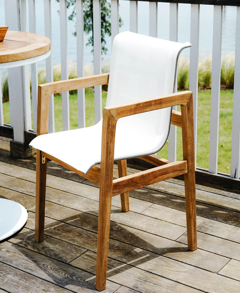 Catalina Oceana Teak Outdoor Dining Chair, Set of 2