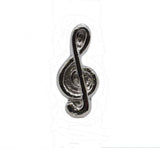 Treble Clef Cabinet Knob, Nickel