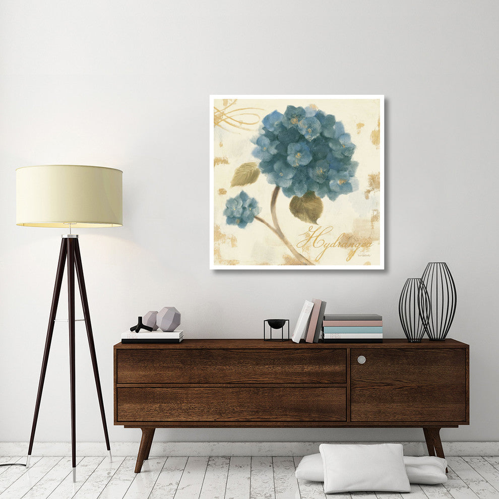 "Abundant Teal Hydrangea I" Digital Paper Print by Albena Hristova, 42"x42"