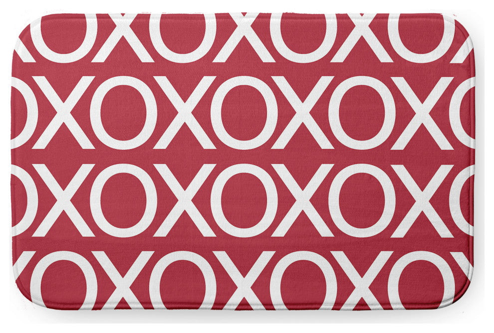 34" x 21" Hugs and Kisses Bathmat, Brick