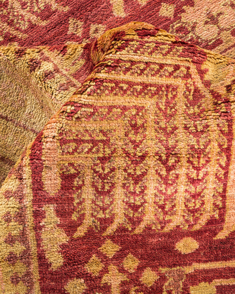 Eclectic, One-of-a-Kind Hand-Knotted Area Rug Orange, 9'2"x12'0"