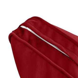 STYLE V1 Twin Velvet Pipe Trim Indoor Daybed Bolster Pillow |COVER ONLY| AD369